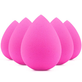 BEAKEY Makeup Sponges 5 Pack rose pink front view