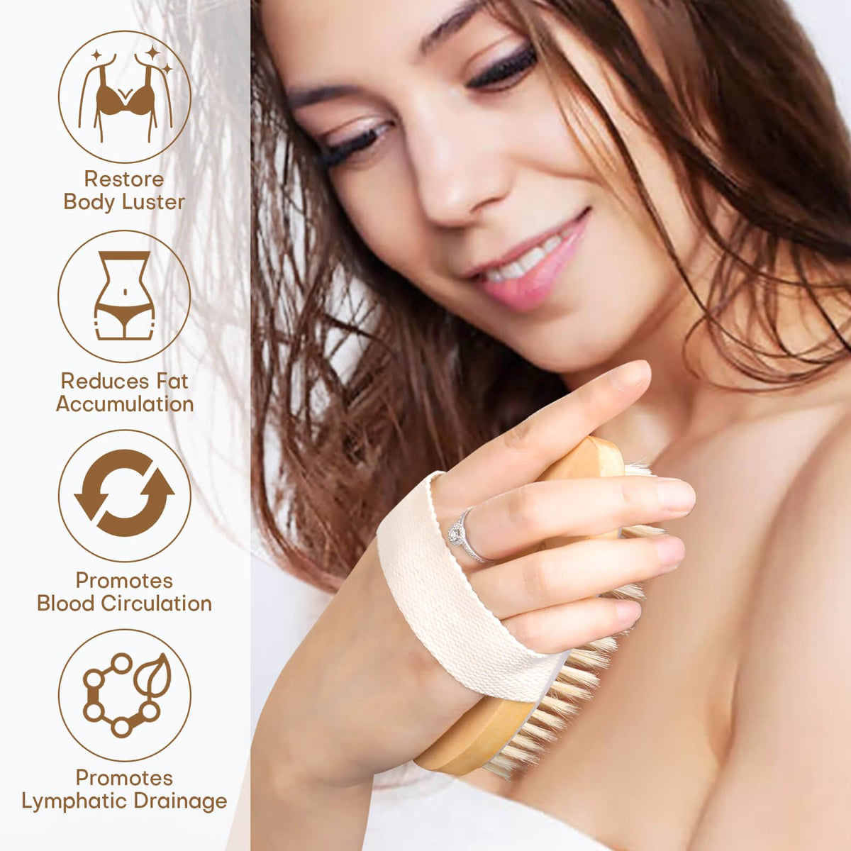 Bealihelp Dry Brushing Body Brush in a lifestyle setting