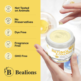 Bealions Retinol Cream for night skincare routine