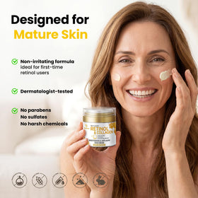 Bealions Retinol Cream packaging with ingredients list