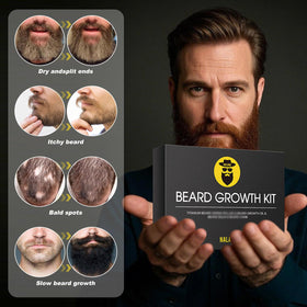 Beard balm from Naland Beard Growth Kit on wooden surface