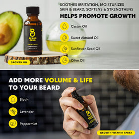 Beard Growth Oil and Vitamin Spray by The Beard Club