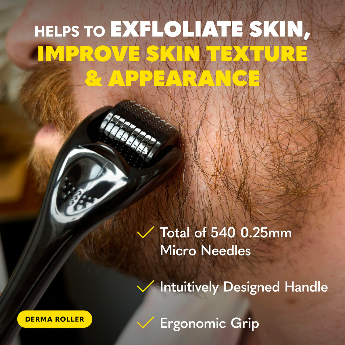 Beard Growth Oil bottle with natural ingredients