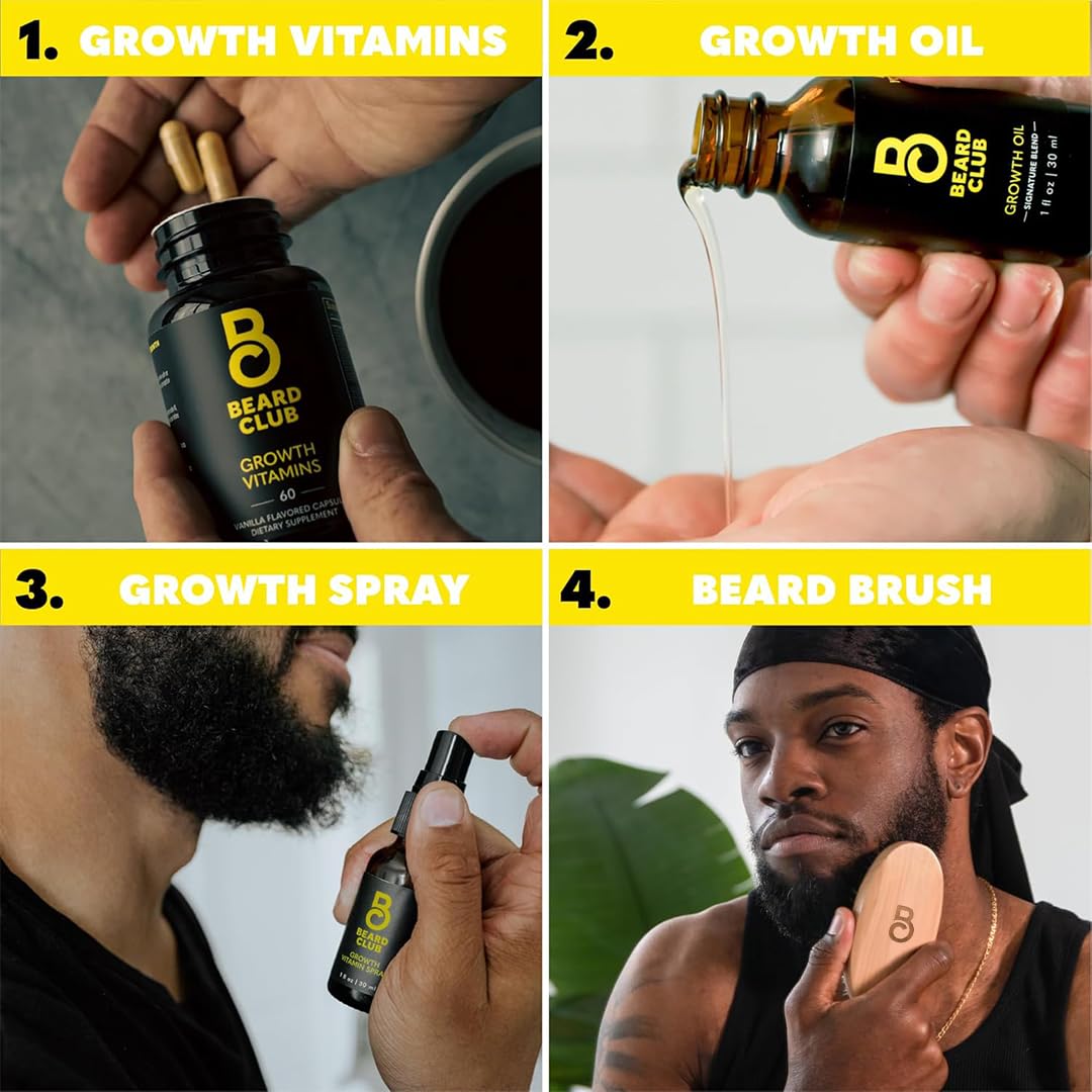 Beard Growth Vitamins packaging from The Beard Club