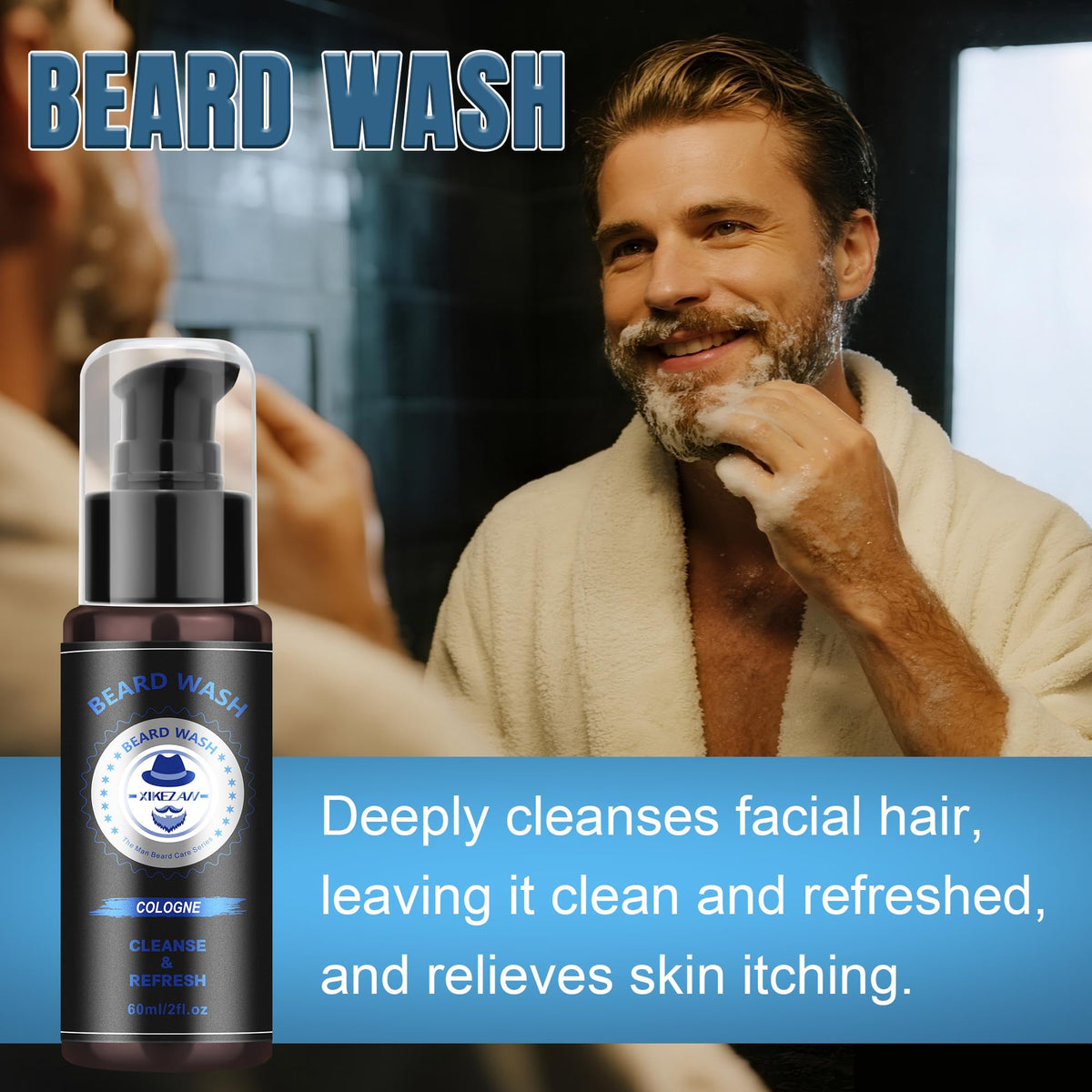 Beard oil and balm from XIKEZAN grooming kit