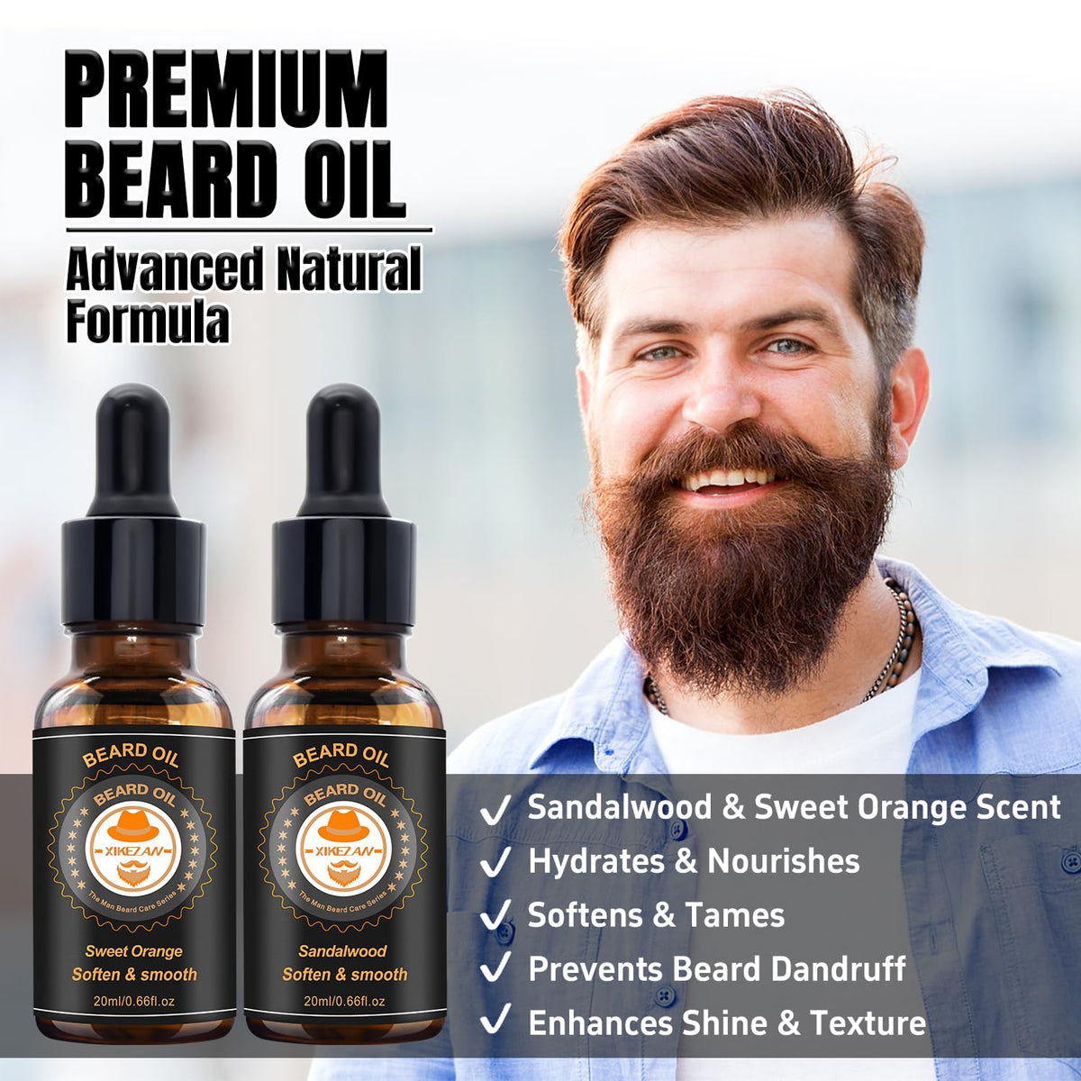 Beard scissors included in XIKEZAN kit