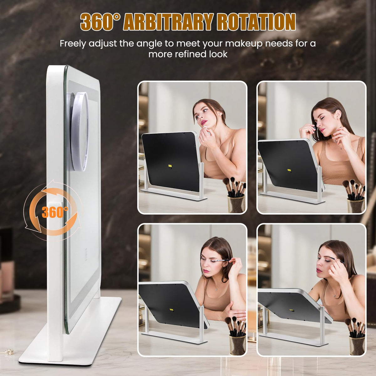 Bearolve LED Makeup Mirror in a makeup setup