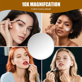 Bearolve LED Makeup Mirror side view with rounded frame