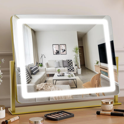 Bearolve Vanity Mirror front view with LED lights
