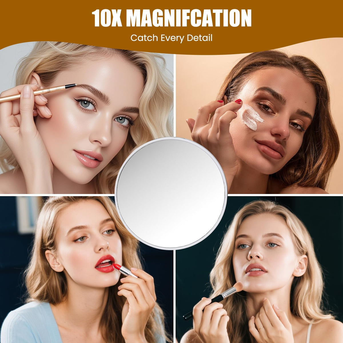 Bearolve Vanity Mirror side view with 360° rotation