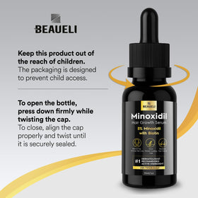 beaueli 5% Minoxidil Hair Growth Serum application foam close-up