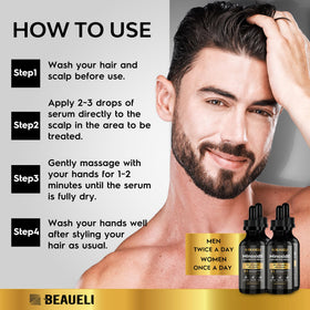 beaueli 5% Minoxidil Hair Growth Serum close-up of the dropper
