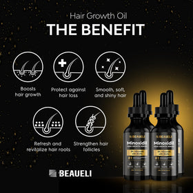 beaueli 5% Minoxidil Hair Growth Serum packaging