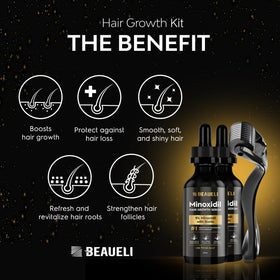 beaueli Minoxidil Beard Growth Kit 5% 60ml side view