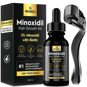 beaueli Minoxidil Beard Growth Kit front view with packaging