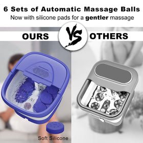 BEAUMOI Collapsible Foot Spa showing massage rollers