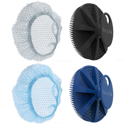 BEAUTAIL black silicone body scrubber front view