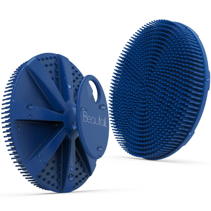 BEAUTAIL Silicone Body Scrubber front view with soft bristles