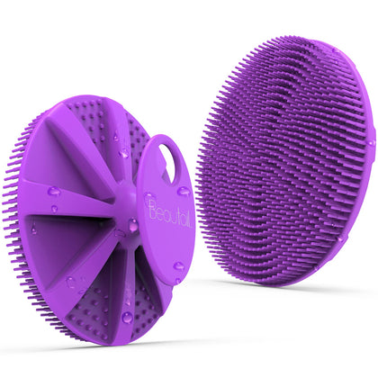 BEAUTAIL Silicone Body Scrubber front view with soft bristles