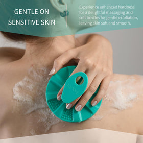 BEAUTAIL Silicone Body Scrubber in use during shower
