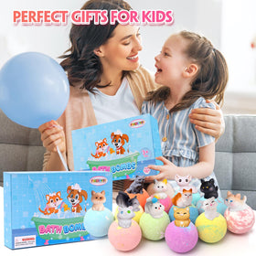 Beautifully wrapped FUNCREVITY bath bomb gift set