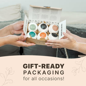 Beauty by Earth bath bomb ingredients list on packaging