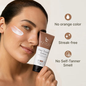 Beauty by Earth Face Tanner application on skin