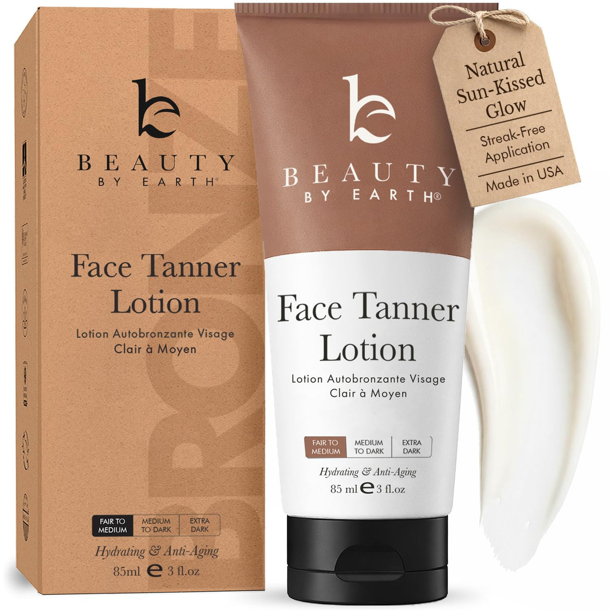 Beauty by Earth Face Tanner front view 109g