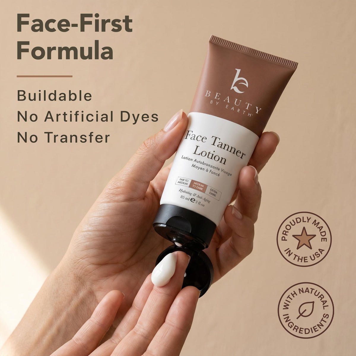 Beauty by Earth Face Tanner ingredients list