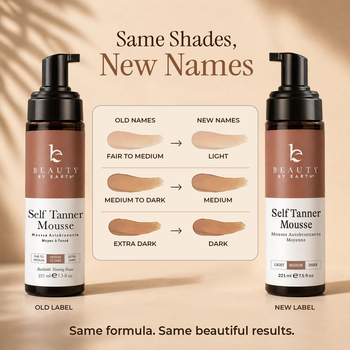 Beauty by Earth Self Tanner Mousse bottle with fresh flowers