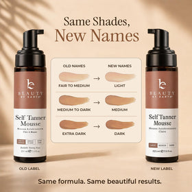 Beauty by Earth Self Tanner Mousse in a bathroom setting