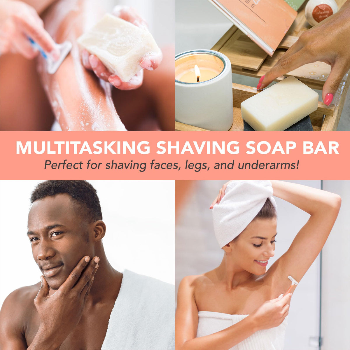 Beauty by Earth Shaving Soap Bar in a bathroom setting