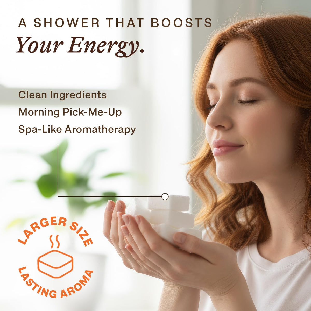 Beauty by Earth Shower Steamers Aromatherapy Citrus in shower setting