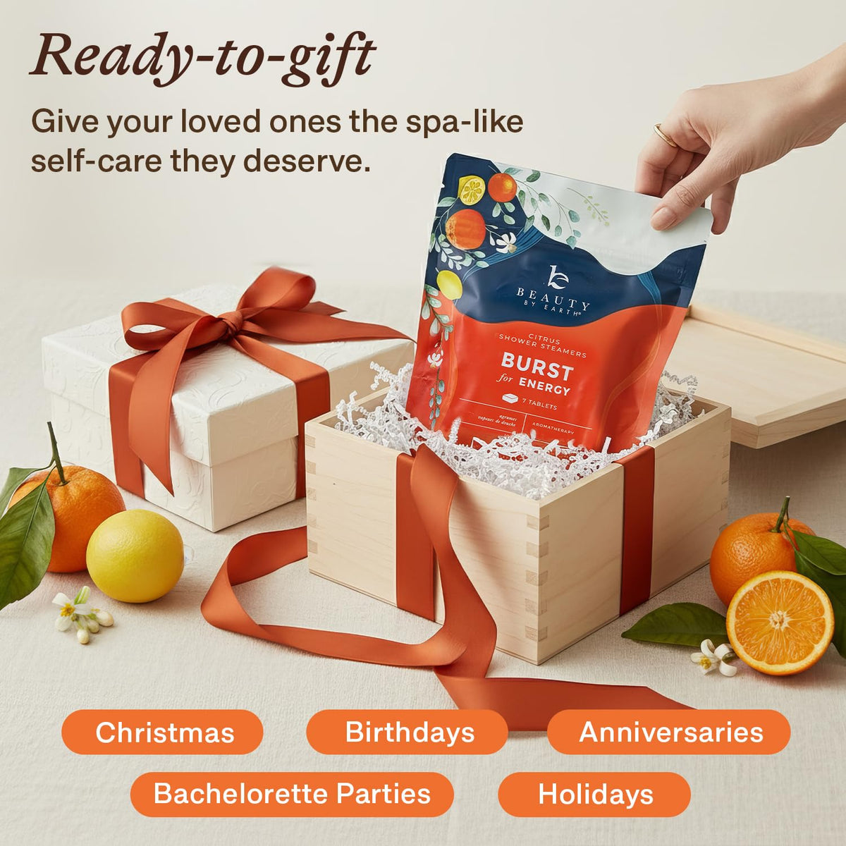 Beauty by Earth Shower Steamers Aromatherapy Citrus ingredients list