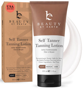 Beauty by Earth Tanning Lotion Self Tanner front view 259g