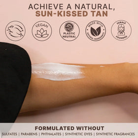 Beauty by Earth Tanning Lotion Self Tanner on a vanity
