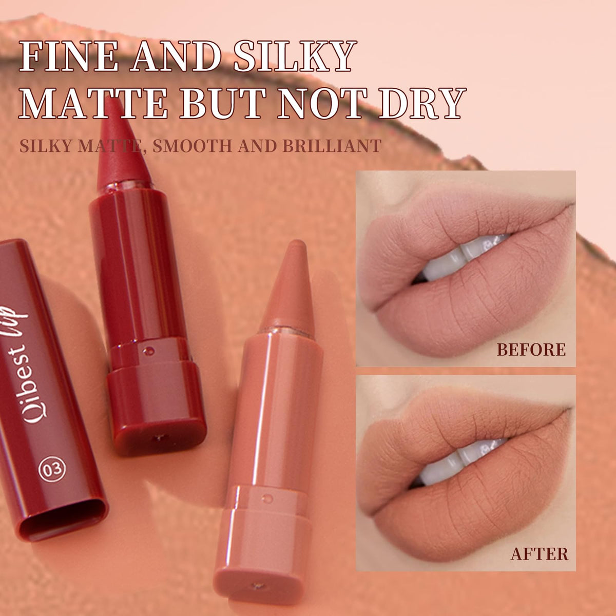 Beauty Glazed lip kit with applicator showing creamy texture