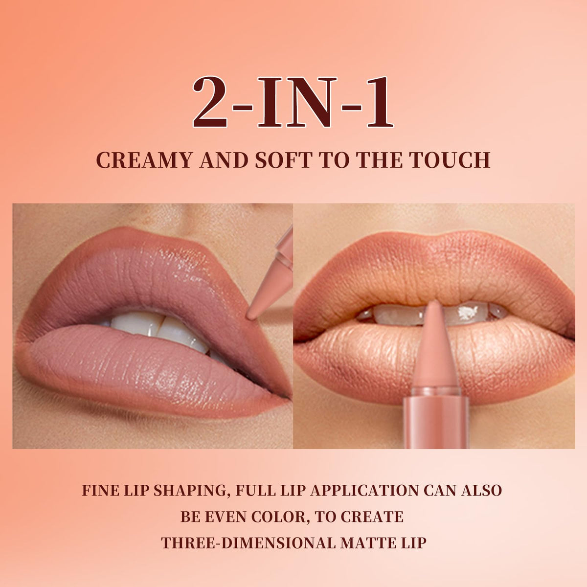 Beauty Glazed lip liner in use on model's lips