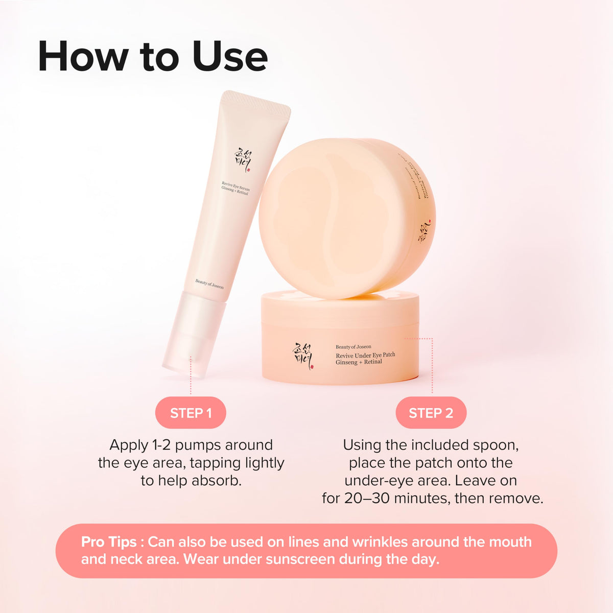 Beauty of Joseon Revive Eye Serum application on skin