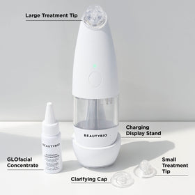 beautybio GLOfacial Hydro-Infusion Tool with charging stand