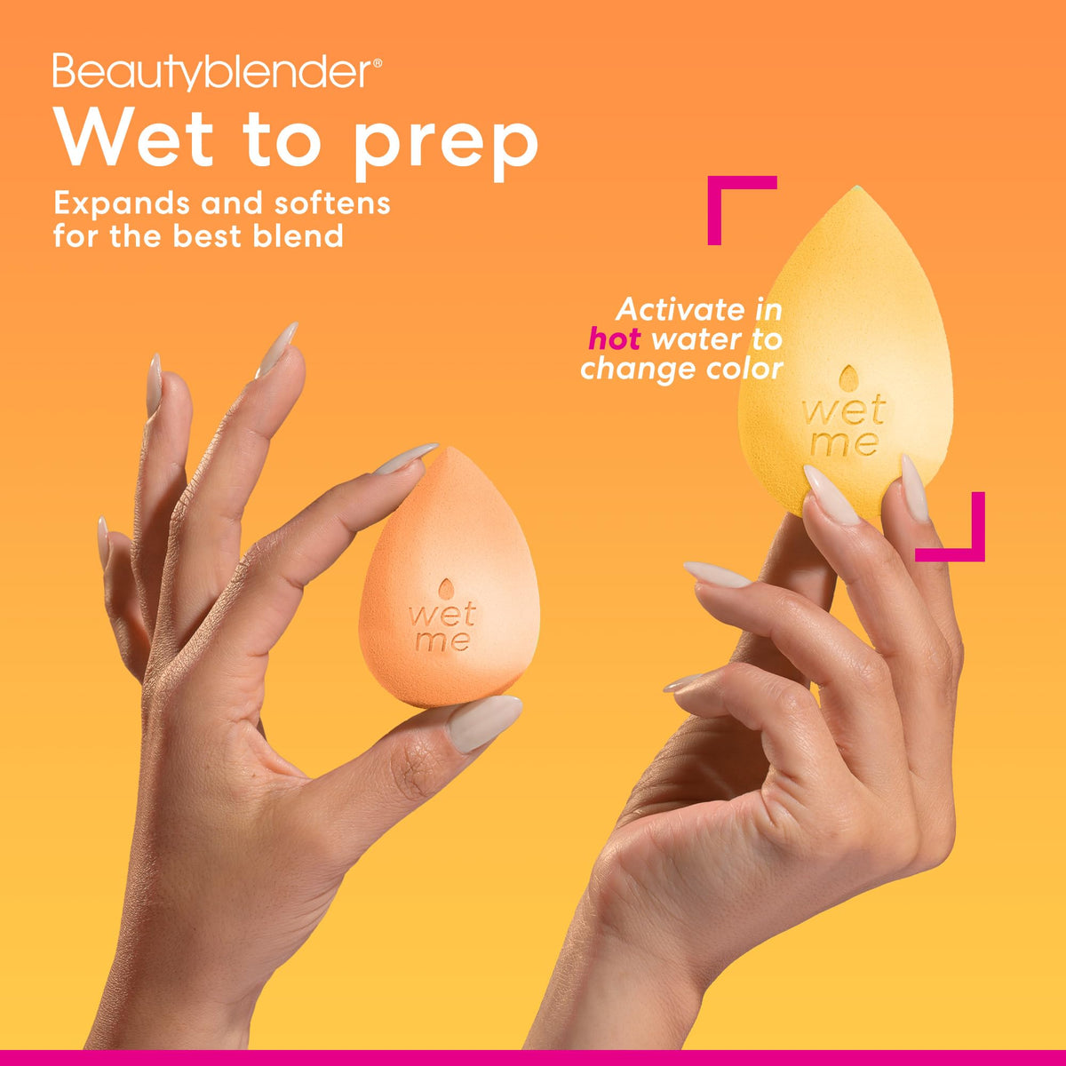 beautyblender Beam Makeup Sponge showing expansion when damp