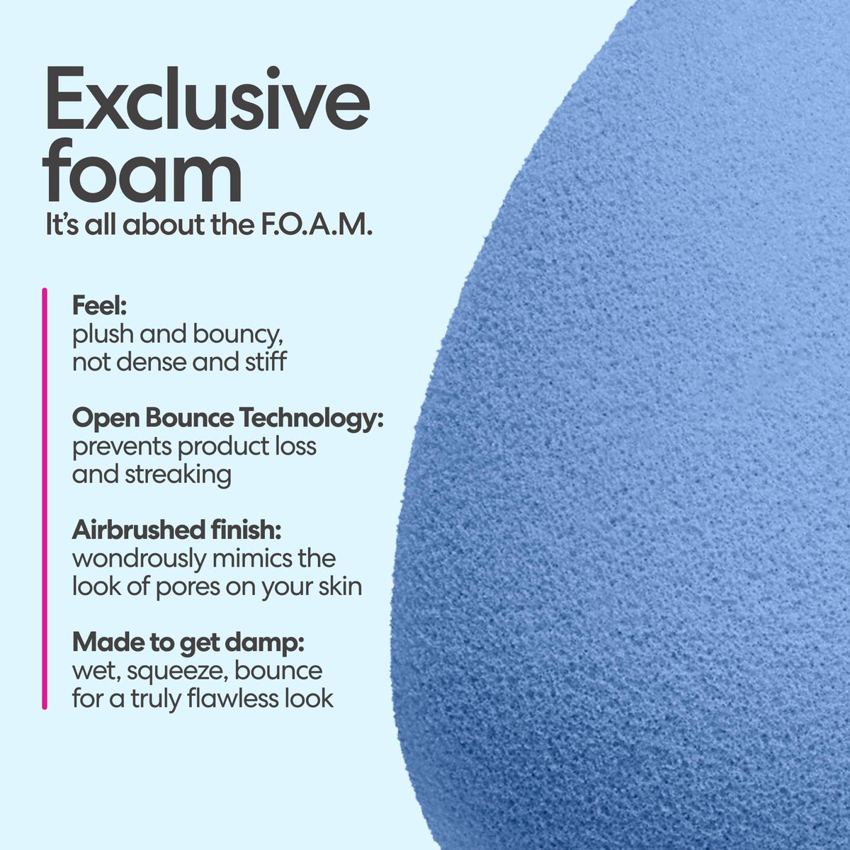 beautyblender Denim Makeup Sponge close-up