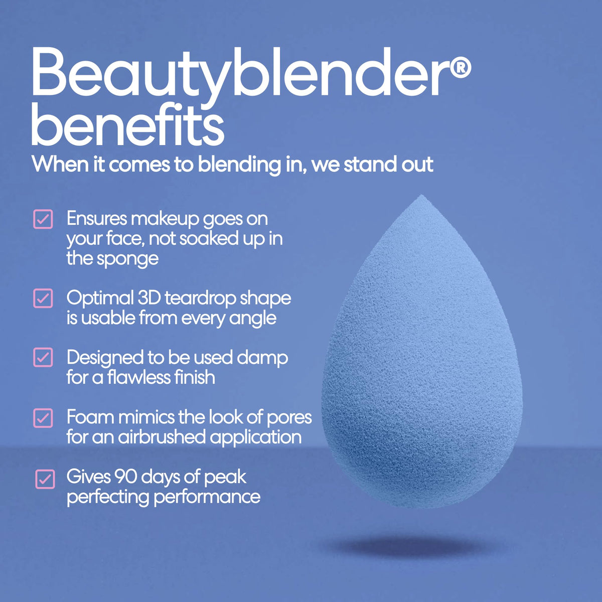 beautyblender Denim Makeup Sponge in packaging