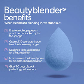 beautyblender Denim Makeup Sponge in packaging