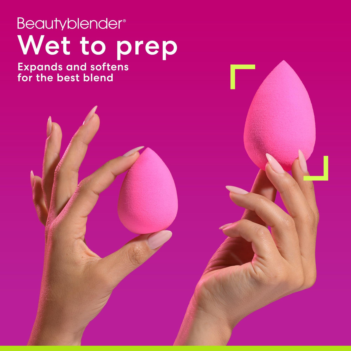 beautyblender Original Pink Makeup Sponge on a makeup table