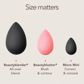 beautyblender Pro Blender Makeup Sponge in hand during application