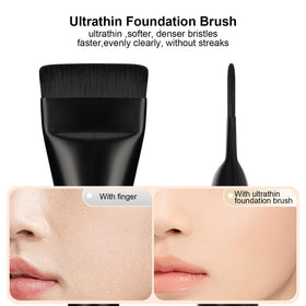 BEAUTYFACTOR Flat Foundation Brush close-up of bristles