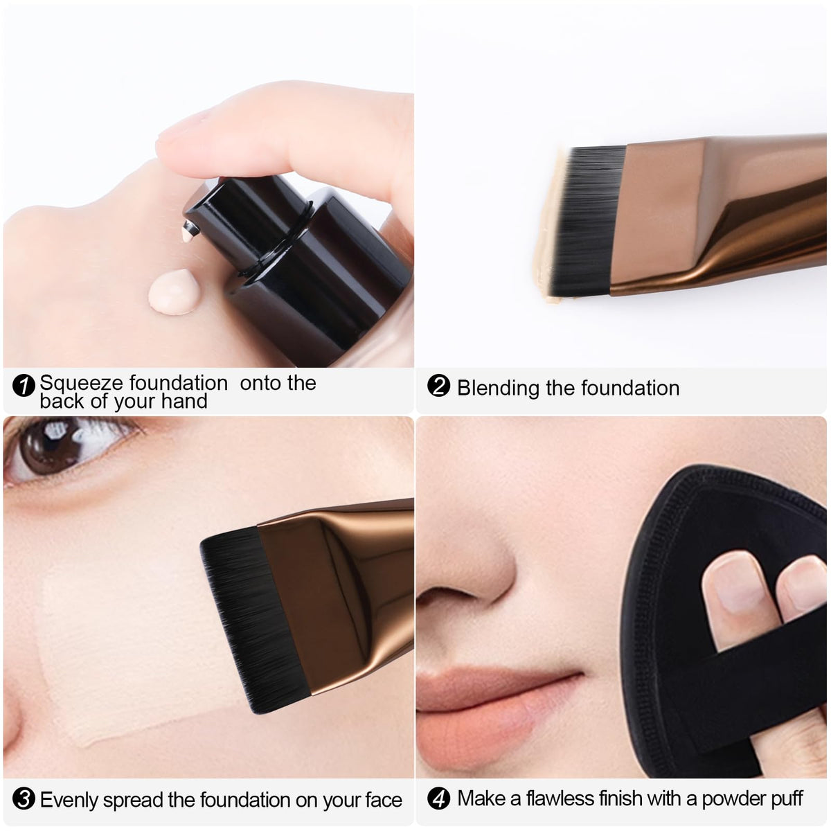 BEAUTYFACTOR Flat Foundation Brush Set packaging