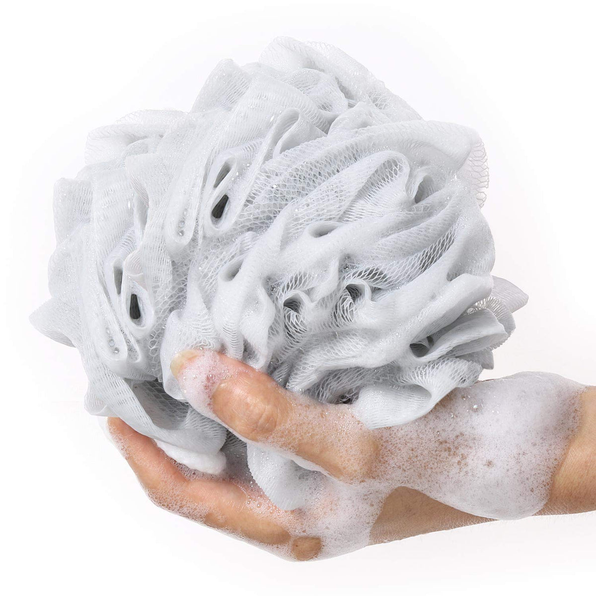 Beautyinside Bath Sponge Shower Loofah Grey side view