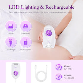 BEAUZMO Smooth Glide Epilator close-up of tweezer head
